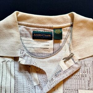 Izod Club Beige Polo Golf  XL Shirt for Men